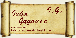 Ivka Gagović vizit kartica
